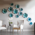 Abella Ceramic Indoor-Outdoor Wall Plates – Aqua (Set of 3)
